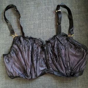 Lane Bryant lacy black bra, 42DDD